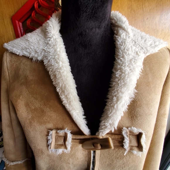 natalie & me weekend Jackets & Blazers - Vintage Faux Suede Tan Coat